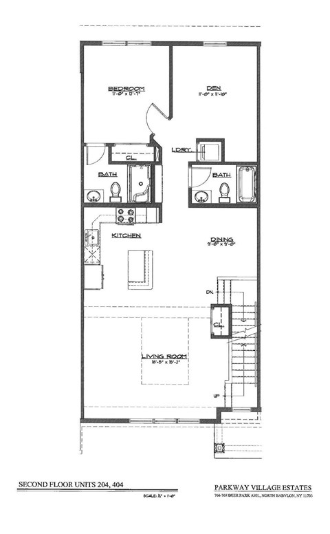 Floor plan for 2 beds, 2 baths